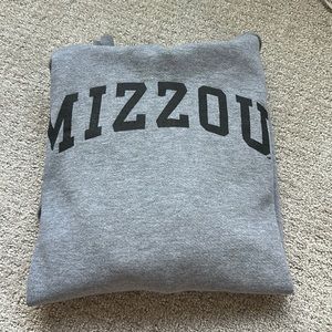 Grey Mizzou hoodie.